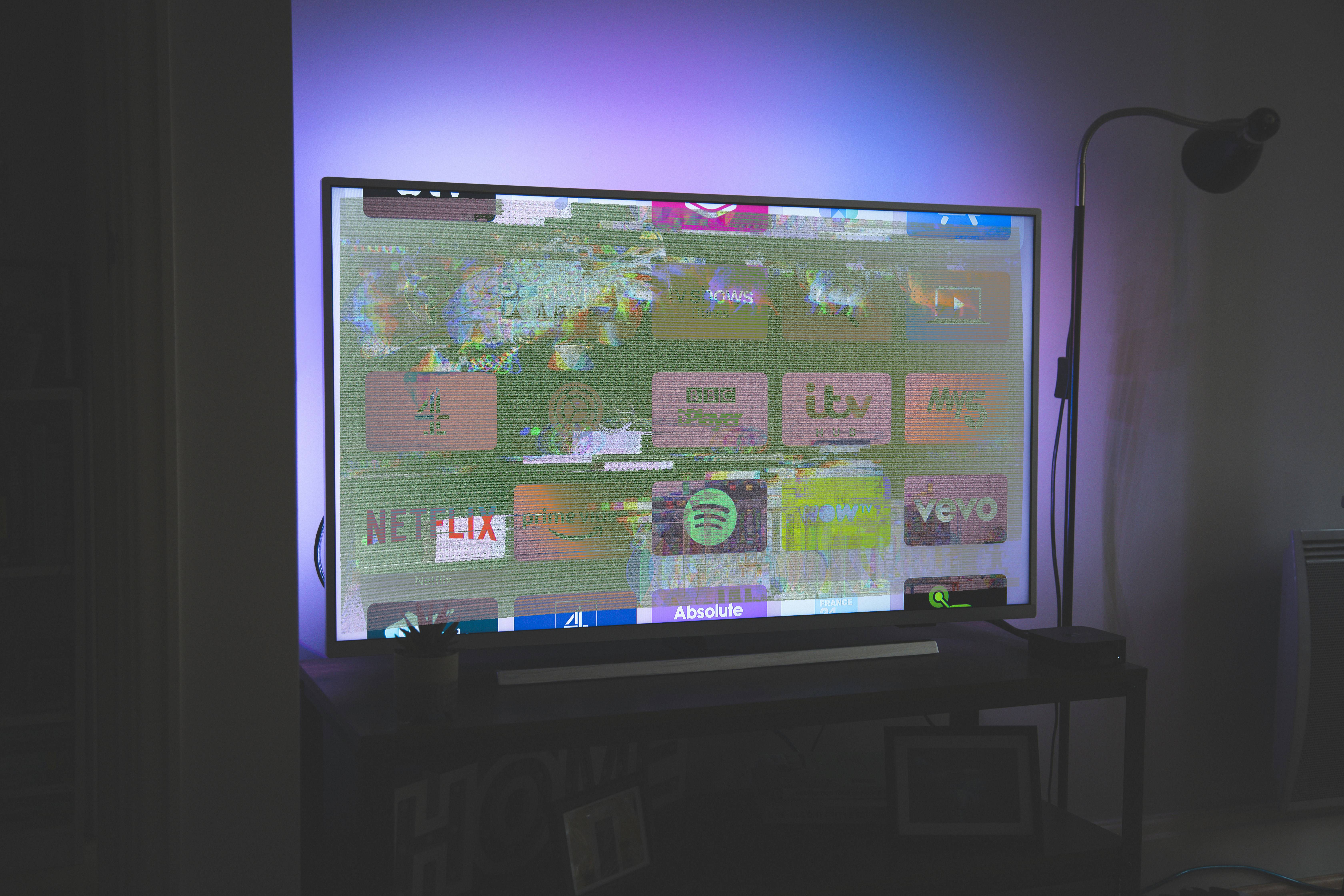 Broken Samsung TV Screen before repair